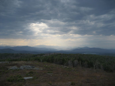 Looking at the Mount Washington Valley from the Foss Mountain north peak - Click to enlarge