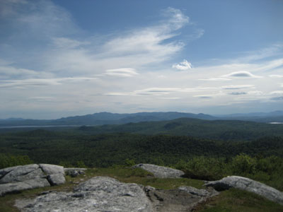 Looking at the Ossipees from the Foss Mountain north peak - Click to enlarge