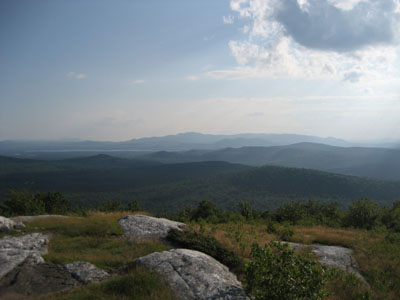 Looking at the Ossipees from the Foss Mountain north peak - Click to enlarge