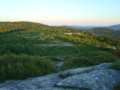 Looking down the Foss Mountain Trail