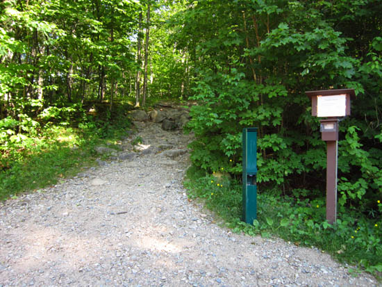 The Ethan Pond Trail trailhead