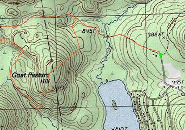 Topographic map of Goat Pasture Hill