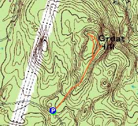 Topographic map of Great Hill