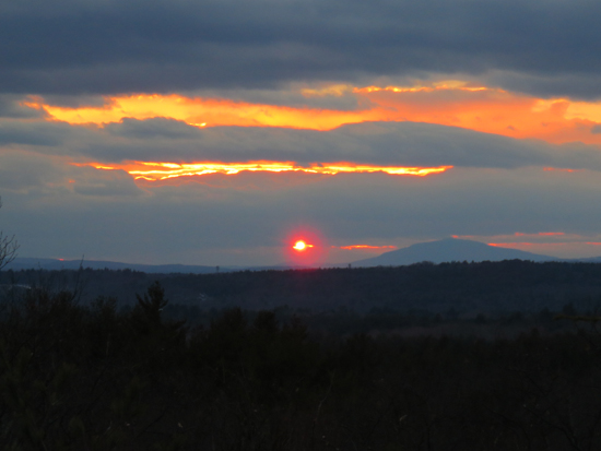 The sunset as seen from near the summit of Great Hill - Click to enlarge