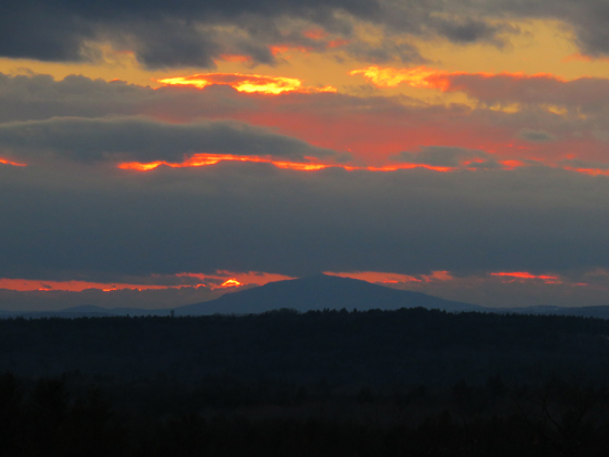 The sunset as seen from near the summit of Great Hill - Click to enlarge