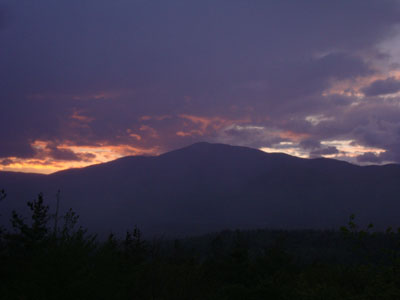 Sunset colors around Mt. Whiteface, as seen from the Great Hill fire tower - Click to enlarge