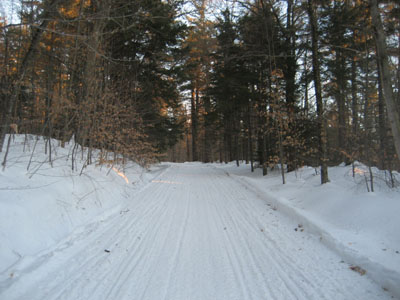 Looking up the trail to Great Hill