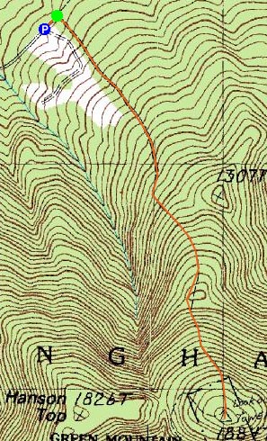 Topographic map of Green Mountain