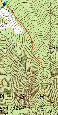 Topographic map of Green Mountain
