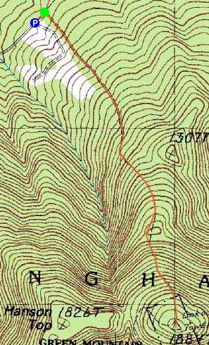 Topographic map of Green Mountain