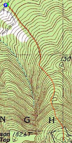 Topographic map of Green Mountain
