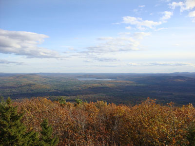 Looking at Province Lake from the Green Mountain fire tower - Click to enlarge