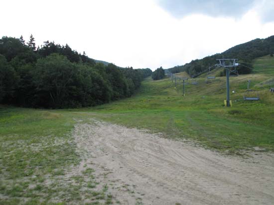 The bottom of the ski trails