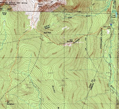 Topographic map of Gulf Peak, Mt. Isolation, Boott Spur - Click to enlarge