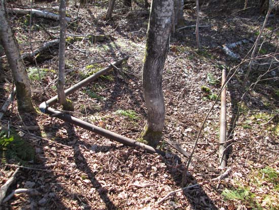 Possible remnants of the top of the Gunstock Ski Hoist lift