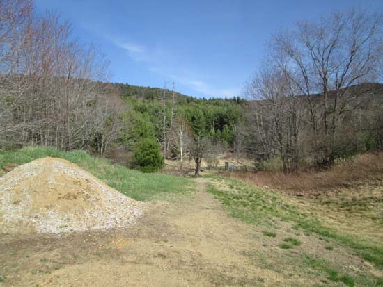 The Gunstock Mountain Trail trailhead on the Carriage Road