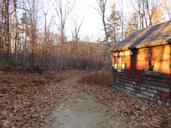 The Blue Trail trailhead atop the Carriage Road