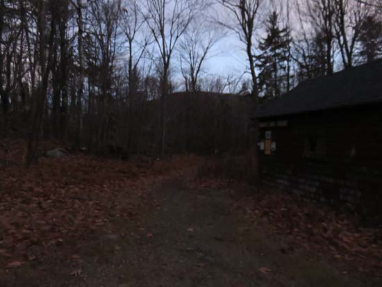 The Blue Trail trailhead atop the Carriage Road