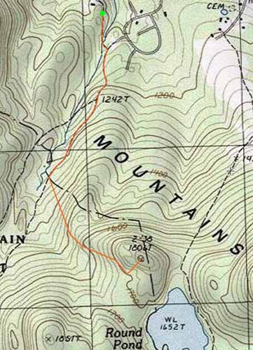 Topographic map of Heator Mountain