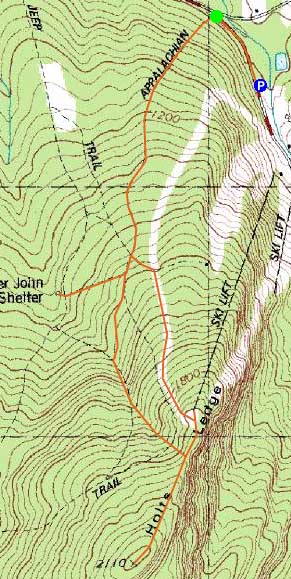 Topographic map of Holts Ledge