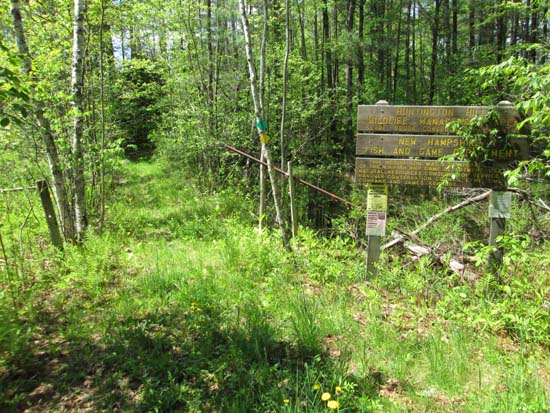 The Huntington Hill trailhead off Hanover Center Road