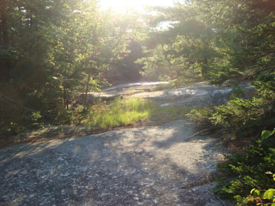 Looking up the trail to Hurricane Mountain