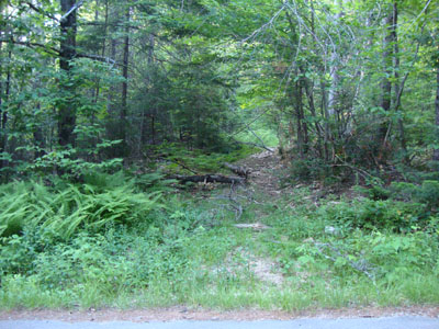 The trailhead for the trail to Hurricane Mountain