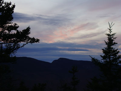 Sunset colors over Stairs Mountain as seen from the lower viewpoint north of Iron Mountain - Click to enlarge
