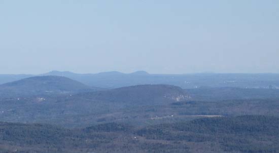 Joe English Hill (center, with South Uncanoonuc at left) as seen from North Pack Monadnock