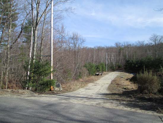 The start of the access road walk at the end of Summit Drive