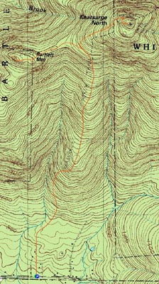 Topographic map of Kearsarge North Mountain, Bartlett Mountain - Click to enlarge
