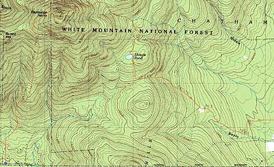 Topographic map of Kearsarge North Mountain - Click to enlarge
