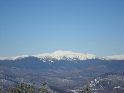 Looking at Mt. Washington from the Kearsarge North Mountain fire tower - Click to enlarge