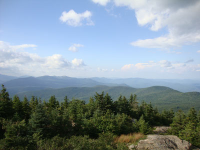 Looking at Mt. Washington from the Kearsarge North Mountain fire tower - Click to enlarge
