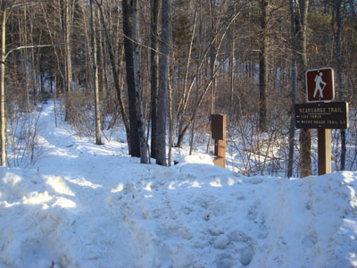 Kearsarge North Trail trailhead on Hurricane Mountain Road