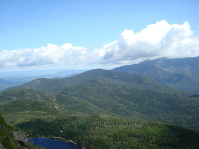 Looking northeast at Cannon Mountain from the ledge near the summit of Kinsman Mountain's North Peak - Click to enlarge