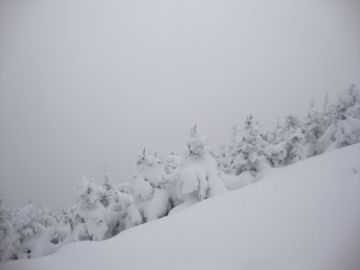 Cloud as seen from the ledge near the summit of Kinsman Mountain's North Peak - Click to enlarge