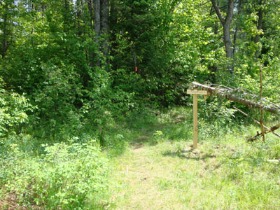 The new Mt. Kinsman Trail trailhead off Route 116