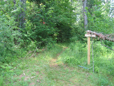 The new Mt. Kinsman Trail trailhead off Route 116