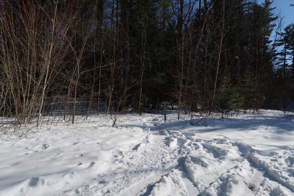 The Mt. Kinsman Trail trailhead off Route 116