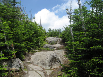 The Kinsman Ridge Trail between the peaks
