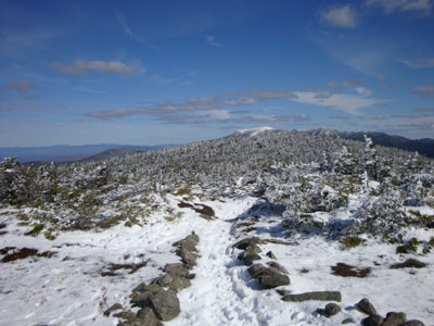 The Kinsman Ridge Trail between the Kinsmans