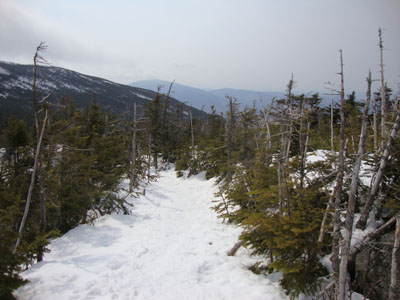 The Kinsman Ridge Trail between the peaks