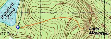 Topographic map of Ladd Mountain