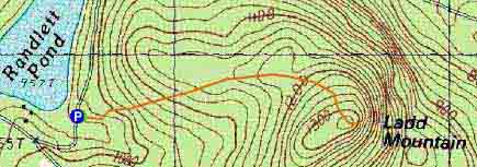 Topographic map of Ladd Mountain