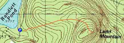 Topographic map of Ladd Mountain