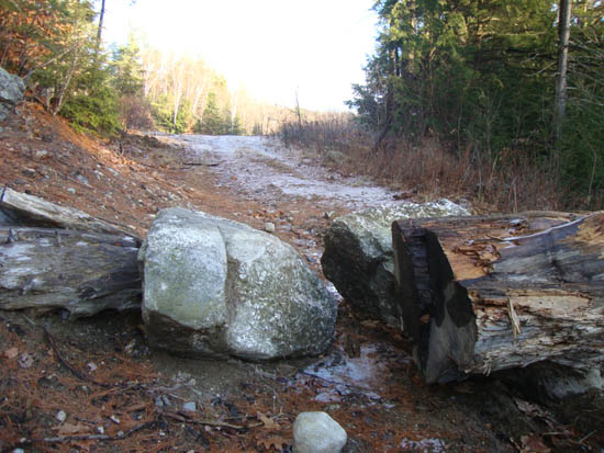The start of the logging road off Chemung Road