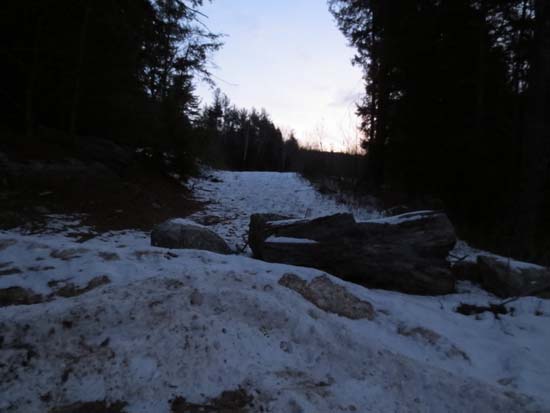The start of the logging road off Chemung Road