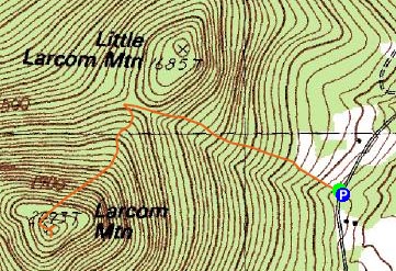 Topographic map of Larcom Mountain