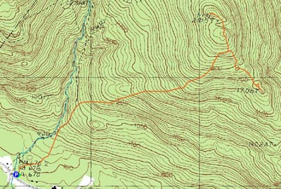 Topographic map of Little Ball Mountain, Big Ball Mountain - Click to enlarge